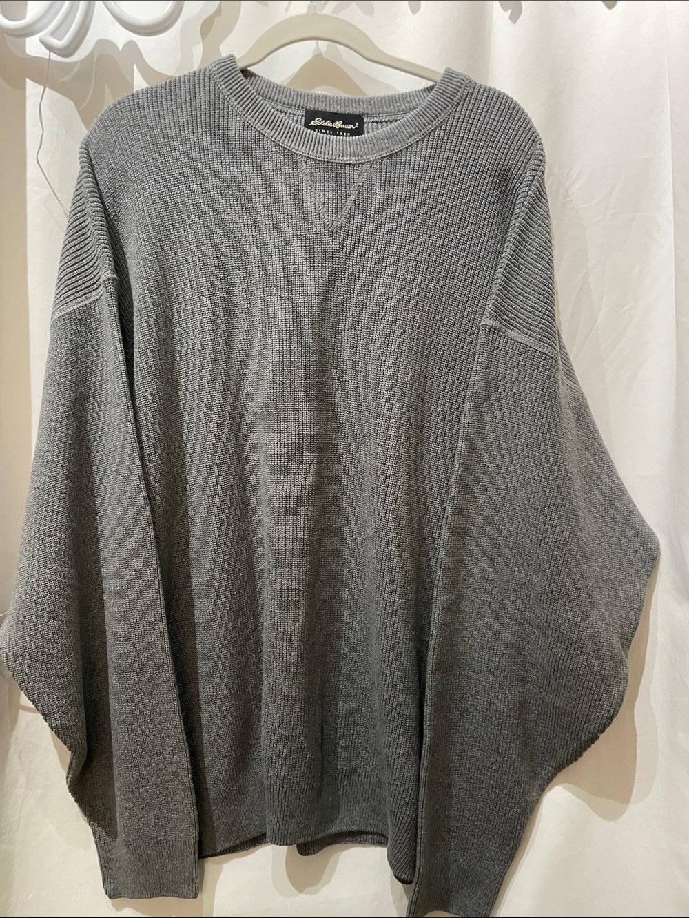Eddie Bauer Men's Gray Crewneck Pullover Sweater Large Tall - Picture 1 of 6